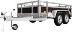 Tema Wood Remorque Double essieux basculante Caisse contreplaqué châssis Acier 263x125 cm – Image 7