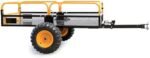 Wiltec Remorque basculante – 2100 x 1200 x 70 mm – capacité 450 kg – en Acier – avec Grille et Parois Amovibles – pour Tondeuse autoportée ATV Jardinage Transport