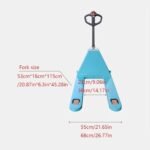 chariot à plateforme Cric à palette électrique, camion à palettes robuste, capacité de 3 300 lb, fourches alimentées au lithium, cric de levage for espaces étroits chariot robuste sur roues(68cm) – Image 2