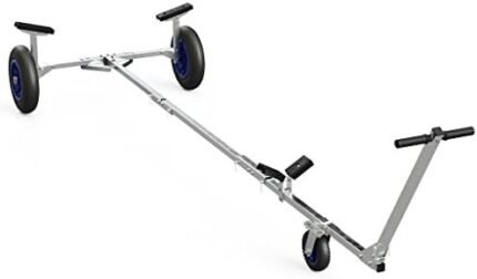 SUPROD Chariot à Bateaux Pliable Chariot de Mise à l'eau remorque à Main Chariot de Bateau Gonflable pneumatiques remorque pour Bateau TR350-L