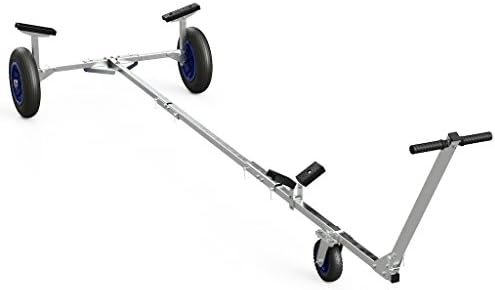 31nys2SucdL._AC_.jpg SUPROD Chariot à Bateaux Pliable Chariot de Mise à l'eau remorque à Main Chariot de Bateau Gonflable pneumatiques remorque pour Bateau TR350-L – Image 1