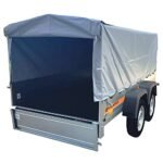 Tema Remorque bâchée Double essieu 263X125 cm ECO2612/2 Gris  A – Image 6