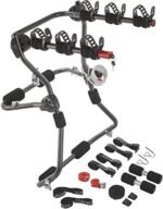 Mottez A016P3 Porte-Vélos sur Hayon à Fixation sur Barres de Toit Ou Barre Railing 3 Vélos avec Antivol, Noir – Image 2