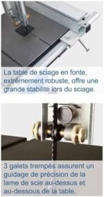 Scheppach Scie à ruban Basa 4 | 230V | 1500W | 2 vitesses | Hauteur de coupe 250mm | Largeur de coupe 375mm | Gabarit de coupe transversale & support inclus | Scie à ruban à bois – Image 8