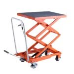 VEVOR Table Élévatrice Hydraulique, Capacité 226,8 kg, Chariot à Table Élévatrice Double Ciseaux, Hauteur de Levage 300-1200 mm, 4 Roues et Patin Antidérapant, pour Manutention, Transport de Matériaux – Image 9