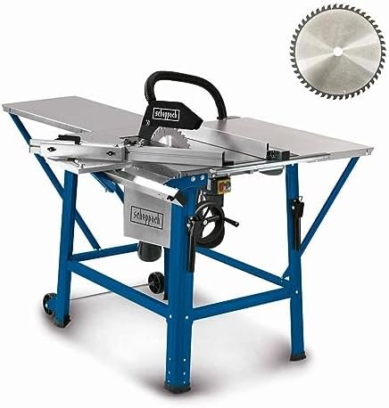 41Q9QgQ42-L._AC_.jpg Scheppach Scie circulaire sur table TS310 | 230V | 2200W | Lame Ø315mm | Hauteur de coupe 83mm | Avec élargissement de table, 2ème lame, rail de guidage & chariot coulissant | inclinable jusqu'à 45° – Image 1