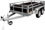 Tema Wood Remorque Double essieux basculante Caisse contreplaqué châssis Acier 263x125 cm – Image 6