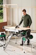 HiKOKI Scie circulaire sur table - 1500W, Ø 255mm, profondeur de coupe 79mm, démarrage progressif, extension de table, guide parallèle, support avec roulettes, pour une coupe précise et puissante – Image 8