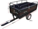 Wiltec Remorque basculante sur pneus – 200 x 78 x 94,5 cm – avec Main Courante et Parois Amovibles – Image 7