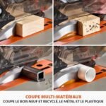 Evolution Power Tools R255TBLX+ Scie de Table avec Support (Nouvelle Génération de Rage 5-S) Lame de Coupe Multi-Matériaux Coupe Bois, Métal, Plastique, Biseau de 45˚, Angle d'onglet de +/- 60˚, 1800w – Image 3