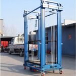 Échafaudage de levage électrique avec télécommande, plate-forme de table élévatrice mobile pliable for la décoration de la maison, plate-forme de travail de levage de chantier, avec roulettes – Image 8