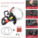 Scie à béton électrique,8980W/9500W Scie Annulaire Haute Fréquence,Machine de Découpe Murale,Profondeur de Coupe 300mm, Coupe sans Poussière, pour Couper Béton,Brique, Lame Diamant 410mm,9500W – Image 8
