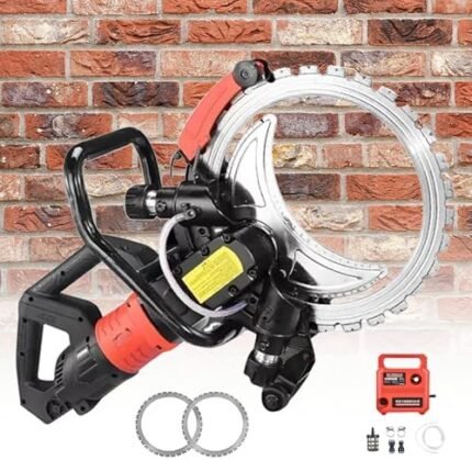 Scie à béton électrique,8980W/9500W Scie Annulaire Haute Fréquence,Machine de Découpe Murale,Profondeur de Coupe 300mm, Coupe sans Poussière, pour Couper Béton,Brique, Lame Diamant 410mm,9500W