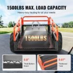 VEVOR Remorque à Benne Basculante Capacité de Charge 680 kg Remorque Utilitaire de Jardin Robuste avec Côtés Amovibles Chariot de Transport à Déversement 0,4 m³​ pour Tracteur, Tondeuse à Gazon, – Image 3