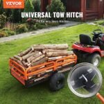 VEVOR Remorque à Benne Basculante Capacité de Charge 680 kg Remorque Utilitaire de Jardin Robuste avec Côtés Amovibles Chariot de Transport à Déversement 0,4 m³​ pour Tracteur, Tondeuse à Gazon, – Image 2