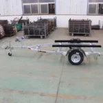 Remorque Galvanisée FRP300B de 3.0m, Matériau en Acier, pour Jet Ski, Bateau à Haie, en Caoutchouc, Remorque de Bateau de Yacht avec 2 Roues – Image 4