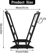 FHSLKXIM Range-Bûches D'Intérieur en Métal Robuste pour Le Stockage du Bois De Chauffage – Image 3