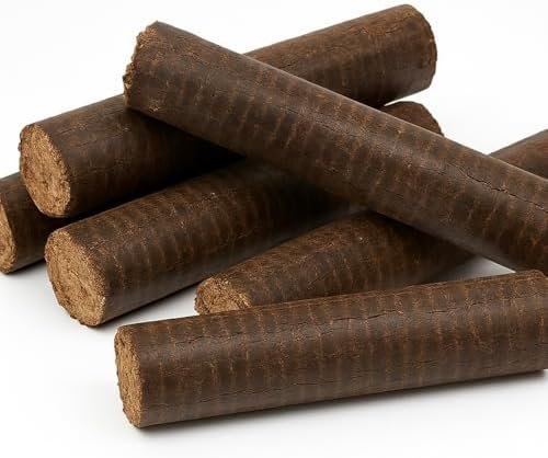 41sa-XgBPpL._AC_.jpg J'ENVOIE DU BOIS - Bûches de Bois densifiées Rondes 30cm - Bûches compressées calorifiques Longue durée - Pack de 10 – Image 1