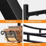 CMYCYDDPLY Range Buche en Fer, Porte Buche pour Cheminée – Image 4