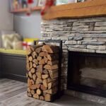TRGCJGH Bois de chauffage naturel séché au four, bûches de bois pour poêle à bois – Image 5