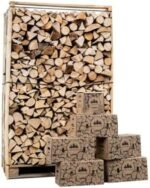 Box 3 Stères 30cm de Bois de Chauffage Sec 30kg avec Allumage 2KG, Allume-feu Laine et Cire 100% Naturel pour Cheminée, Poêle, Cuisinière, Brasero, Barbecue