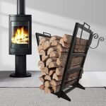 FHSLKXIM Range-Bûches D'Intérieur en Métal Robuste pour Le Stockage du Bois De Chauffage – Image 2